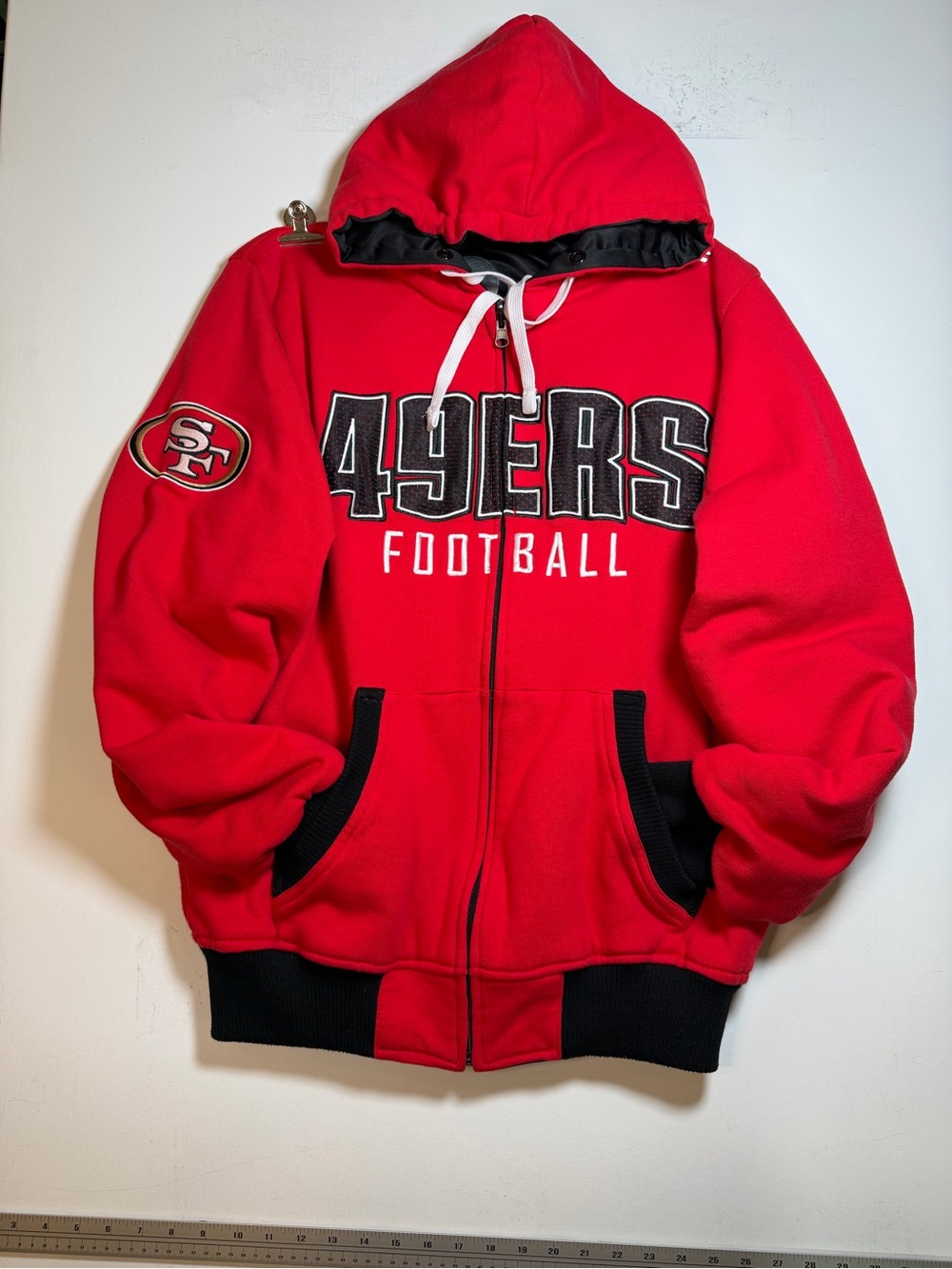 San Francisco 49ers Reversible hoodie jacket size L SKU 0207